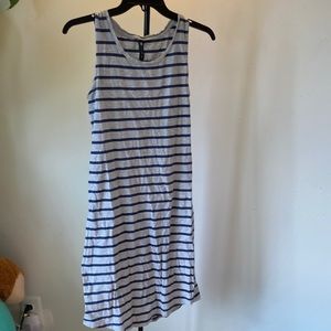 Cotton On XS summer dress.  Grey with blue stripes